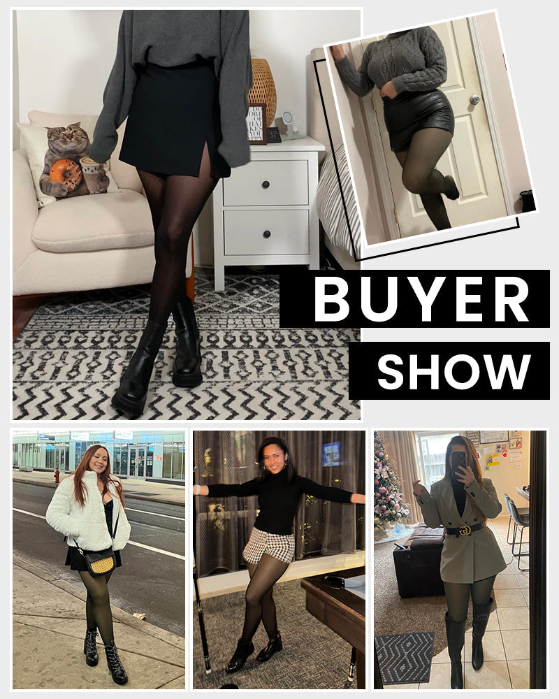 Translucent Fleece Lined Tights - MYSTERYBOXS