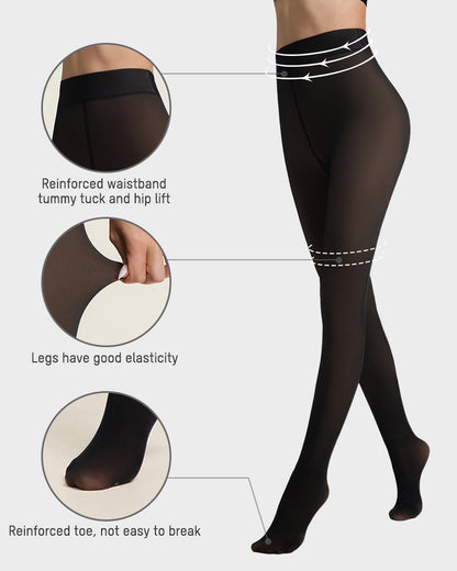 Translucent Fleece Lined Tights - MYSTERYBOXS