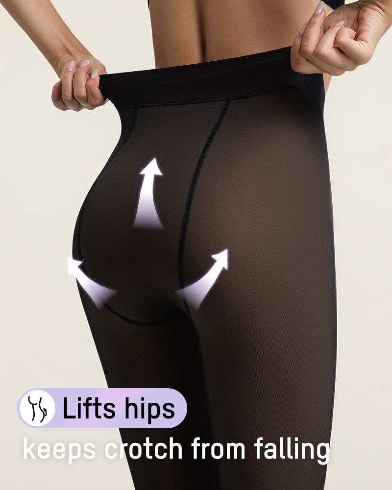 Translucent Fleece Lined Tights - MYSTERYBOXS