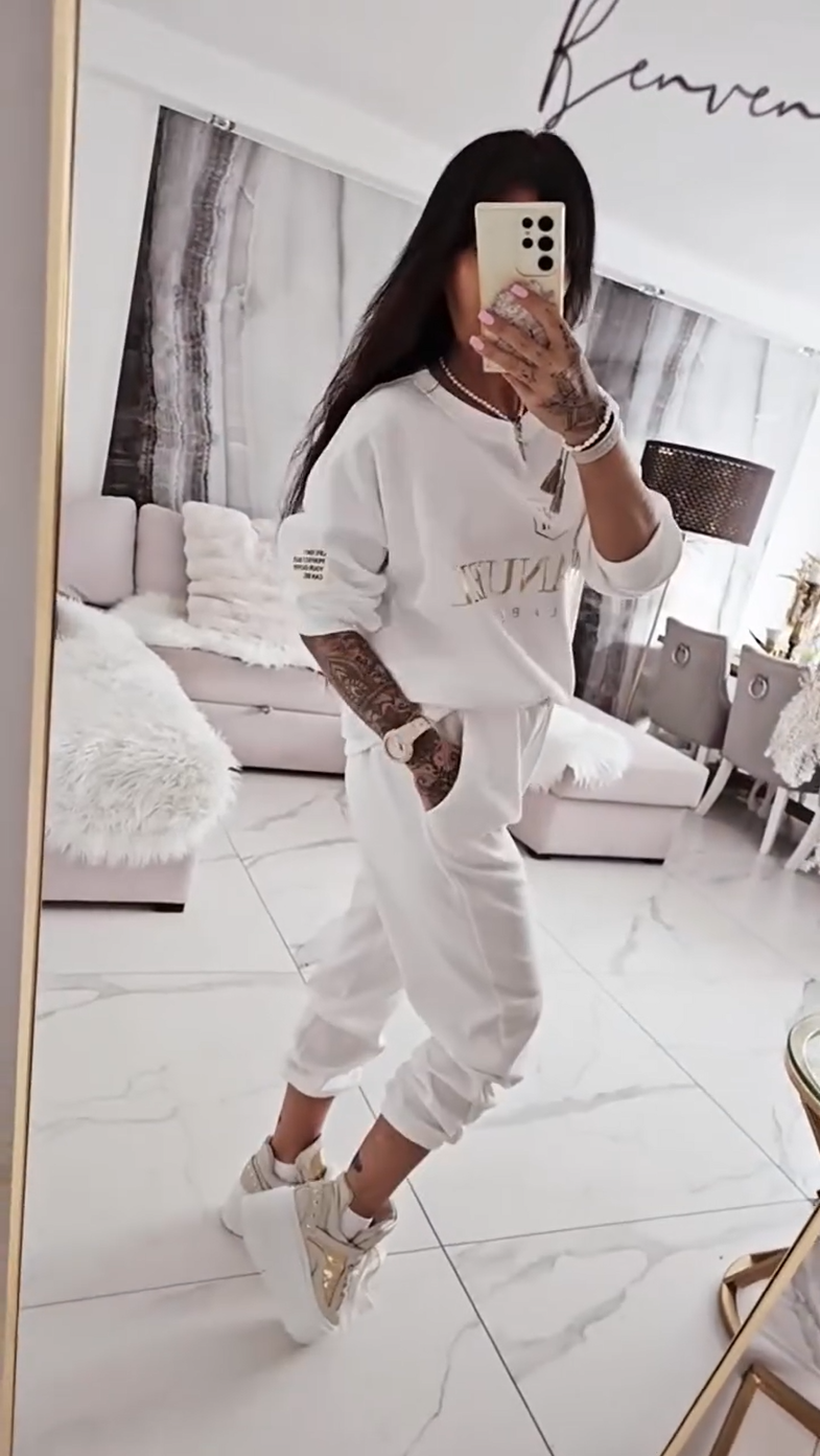 Women's casual set, printed top and loose pants - MYSTERYBOXS