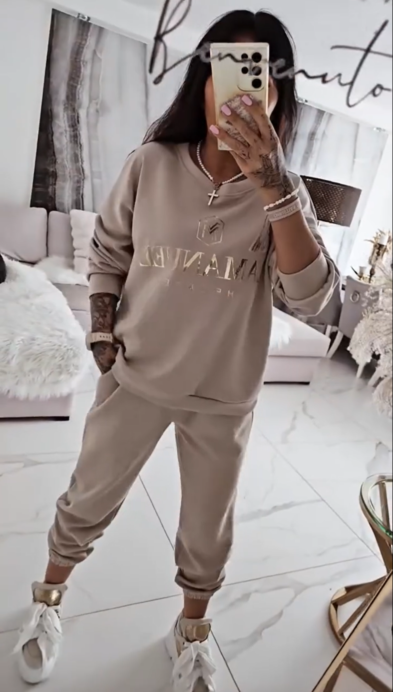 Women's casual set, printed top and loose pants - MYSTERYBOXS