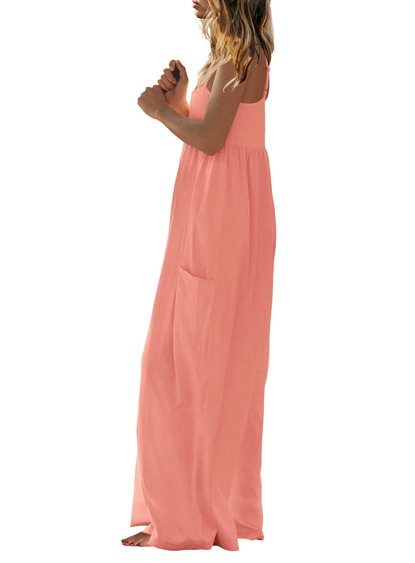 2025 New Women's Loose Fit Spaghetti Strap Wide Leg Jumpsuit with Pockets(buy 2 free shipping)