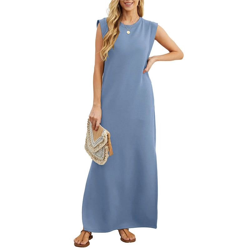 Women Loose Split Wrinkle-Free Long Dress - MYSTERYBOXS