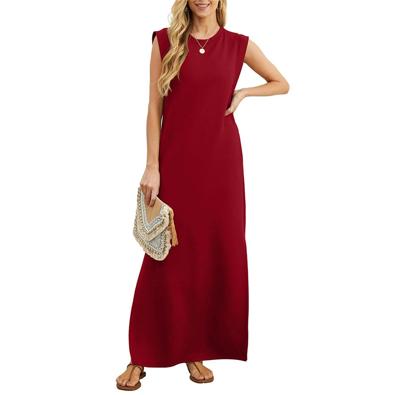 Women Loose Split Wrinkle-Free Long Dress - MYSTERYBOXS