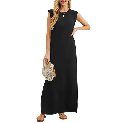 Women Loose Split Wrinkle-Free Long Dress - MYSTERYBOXS
