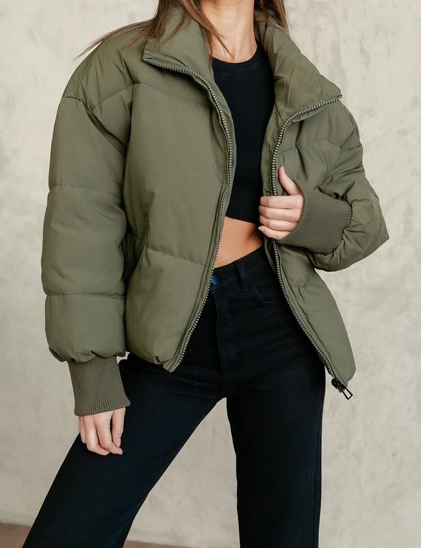 Arssm Women’s Cropped Quilted Jacket – Lightweight Zip-Up Winter Coat for Cozy - MYSTERYBOXS
