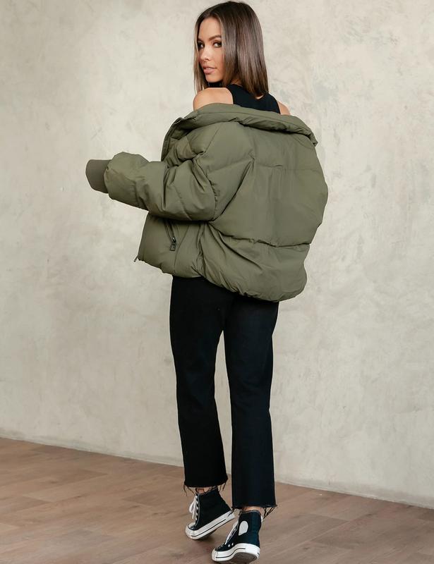 Arssm Women’s Cropped Quilted Jacket – Lightweight Zip-Up Winter Coat for Cozy - MYSTERYBOXS