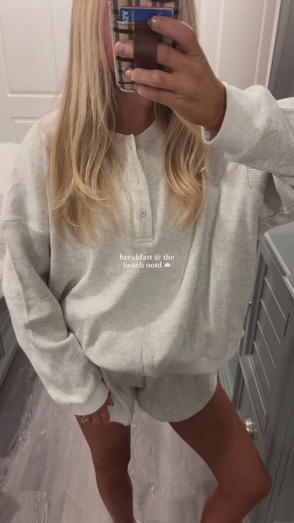 Women's Loose Waffle Knit Set
