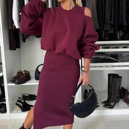 Women's Sleeveless Blouse and Dress, 2-Piece Set - MYSTERYBOXS