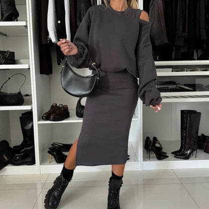 Women's Sleeveless Blouse and Dress, 2-Piece Set - MYSTERYBOXS