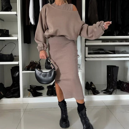 Women's Sleeveless Blouse and Dress, 2-Piece Set - MYSTERYBOXS