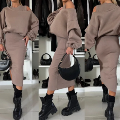 Women's Sleeveless Blouse and Dress, 2-Piece Set - MYSTERYBOXS