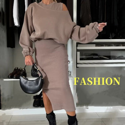 Women's Sleeveless Blouse and Dress, 2-Piece Set - MYSTERYBOXS