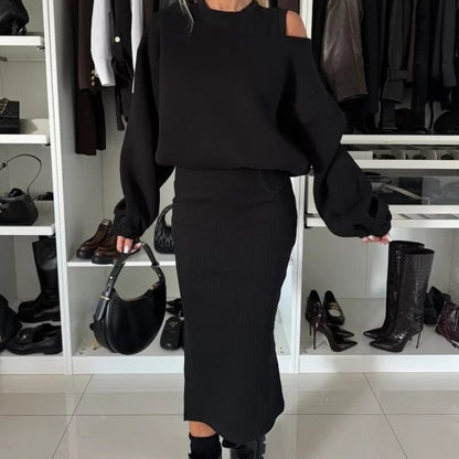 Women's Sleeveless Blouse and Dress, 2-Piece Set - MYSTERYBOXS