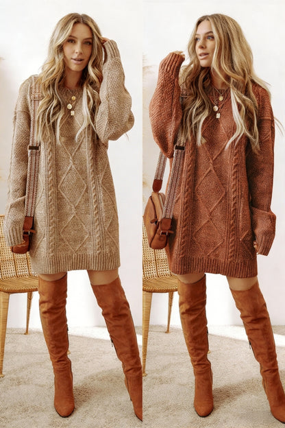 knitted twist textured sweater skirt