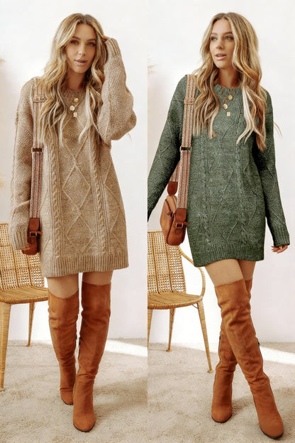 knitted twist textured sweater skirt