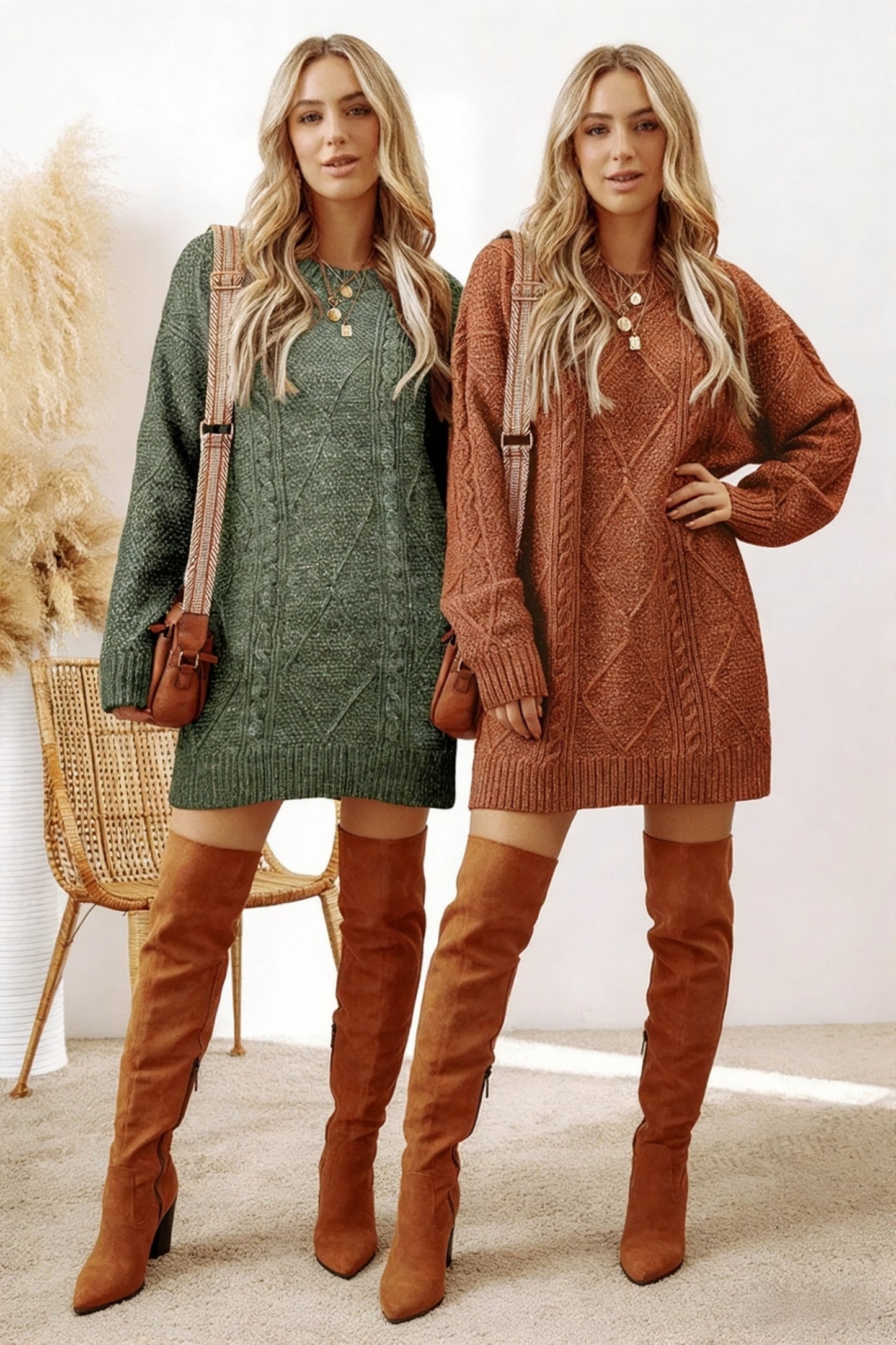 knitted twist textured sweater skirt